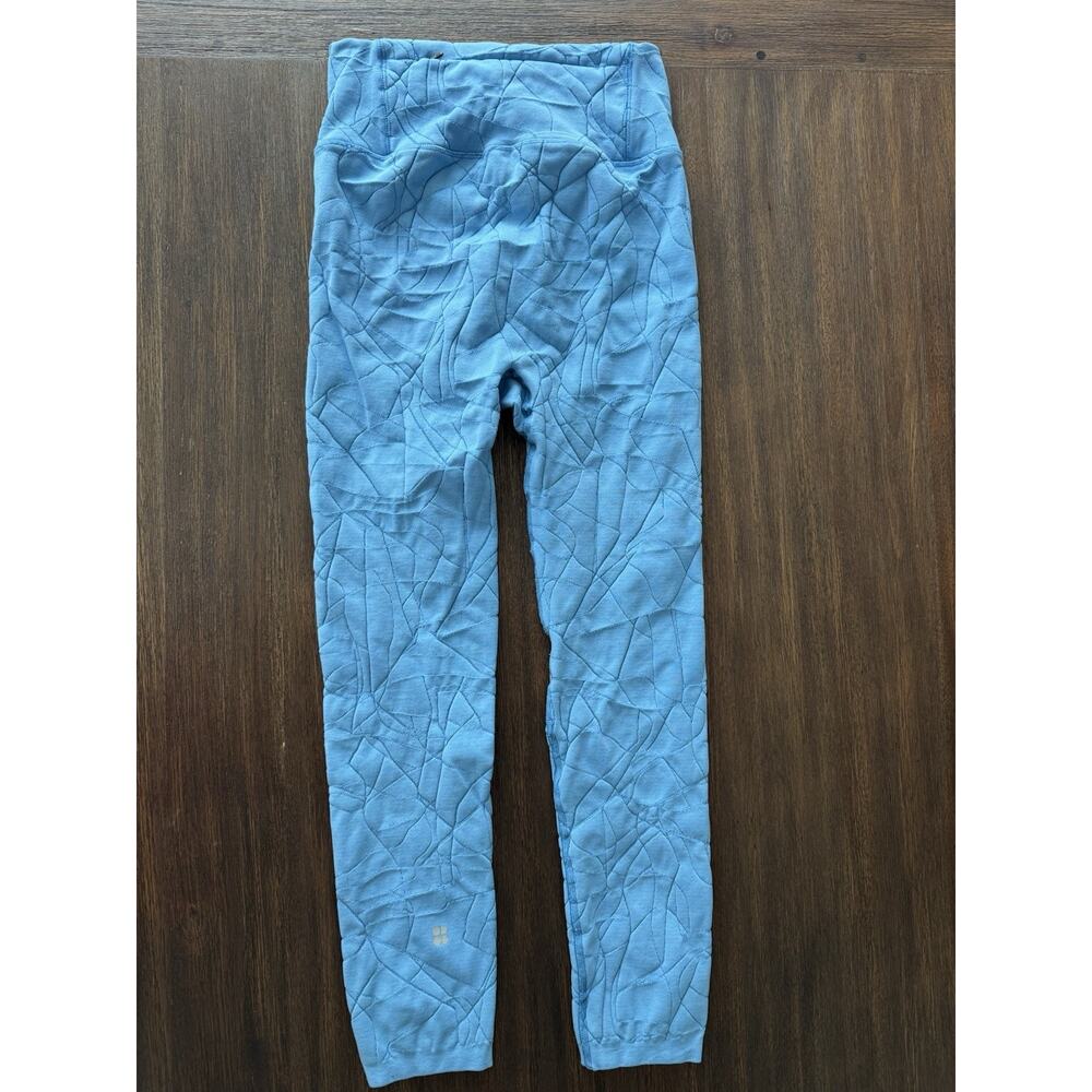 Sweaty Betty Seamless Leggings Motion Jacquard 7/8 Regatta Blue M - Picture 4 of 11
